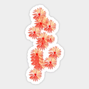 Flower daisy pattern cute red pink Sticker